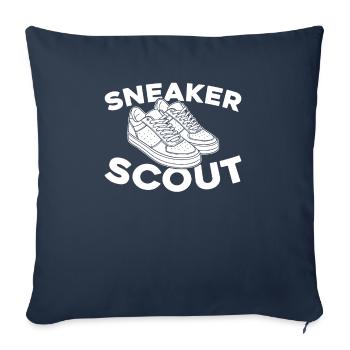 Sneaker Head - Throw Pillow Cover 17.5” x 17.5” - navy - Front