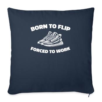 Sneaker Head - Throw Pillow Cover 17.5” x 17.5” - navy - Front
