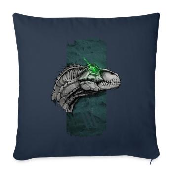 Ardent Raptor: The Glowing Gaze - Throw Pillow Cover 17.5” x 17.5” - navy - Front