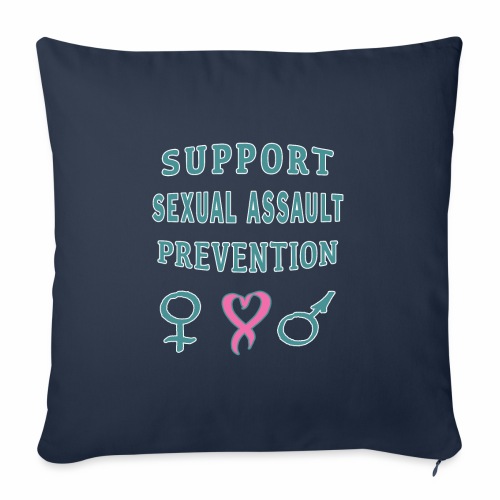 Support Sexual Assault Prevention Awareness Month. - Throw Pillow Cover 17.5” x 17.5”