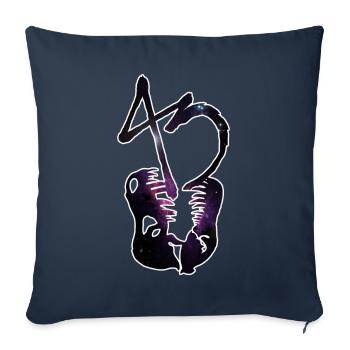 Lets Get Jurassic - Space Theme - Throw Pillow Cover 17.5” x 17.5” - navy - Front