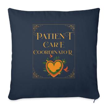 Patient care coordinator - Throw Pillow Cover 17.5” x 17.5” - navy - Front