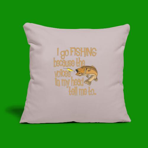 Fishing Voices - Throw Pillow Cover 17.5” x 17.5”