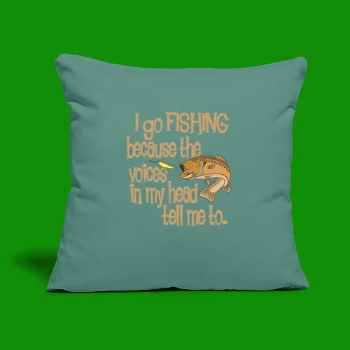 Fishing Voices - Throw Pillow Cover 17.5” x 17.5”