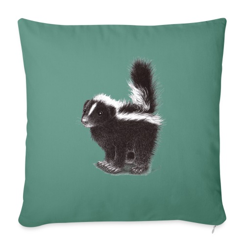Cool cute funny Skunk - Throw Pillow Cover 17.5” x 17.5”
