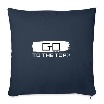 Go To The Top - Throw Pillow Cover 17.5” x 17.5” - navy - Front