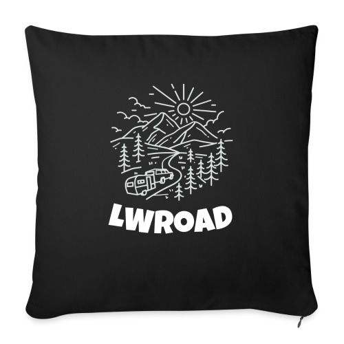 LWRoad White Logo - Throw Pillow Cover 17.5” x 17.5”