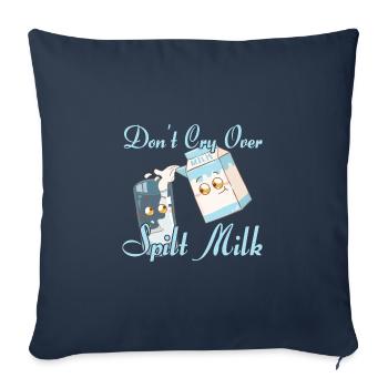 milk milkman milk drinker - Throw Pillow Cover 17.5” x 17.5” - navy - Front