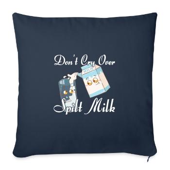 milk milkman milk drinker - Throw Pillow Cover 17.5” x 17.5” - navy - Front
