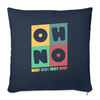 DESIGNOh No Oh No green - Throw Pillow Cover 17.5” x 17.5” - navy - Front