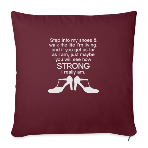 Step into My Shoes (high heels) - Throw Pillow Cover 17.5” x 17.5”