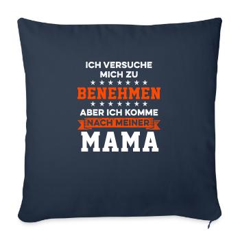 Try To Behave Toddler Etiquette - Throw Pillow Cover 17.5” x 17.5” - navy - Front