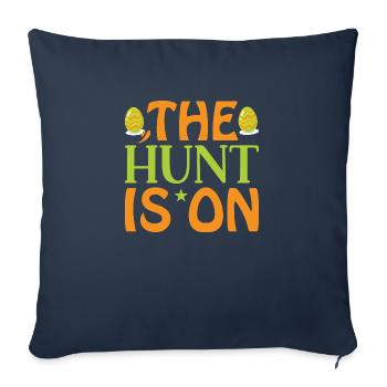 The Hunt Is On - Throw Pillow Cover 17.5” x 17.5” - navy - Front