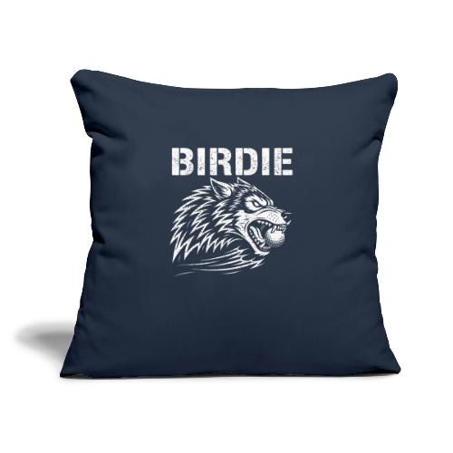 BIRDIE - Wolf Golf Gift Tee for Men - Throw Pillow Cover 17.5” x 17.5”
