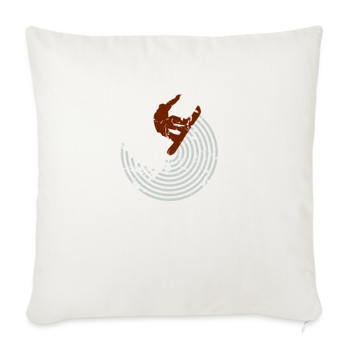 snowboarder 3 cool vintage design - Throw Pillow Cover 17.5” x 17.5”