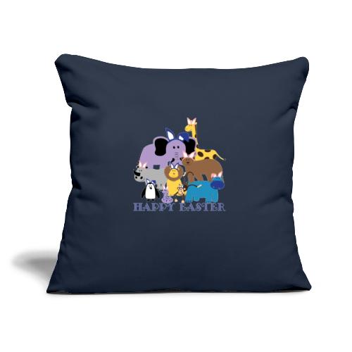 Happy Easter at the Zoo - Throw Pillow Cover 17.5” x 17.5”