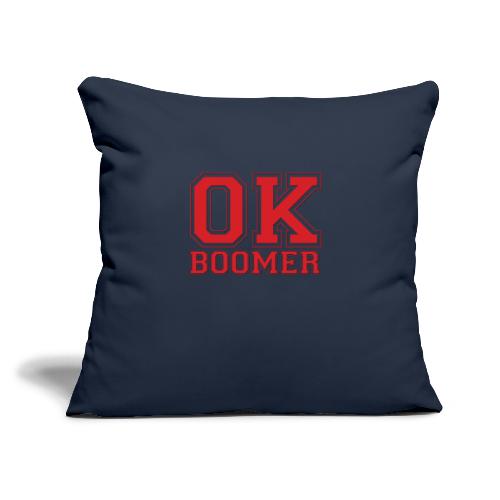 OK OK Boomer Red - Throw Pillow Cover 17.5” x 17.5”
