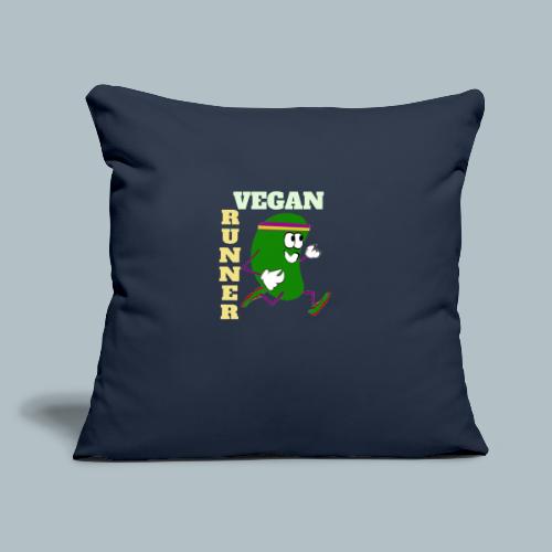 Vegan Runner Bean - Throw Pillow Cover 17.5” x 17.5”