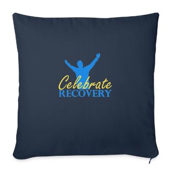 celebrate recovery - Throw Pillow Cover 17.5” x 17.5” - navy - Front