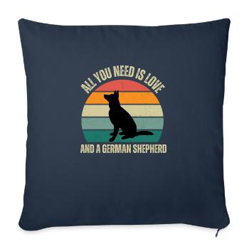 Guardian Hearts Unwavering Loyalty And Love - Throw Pillow Cover 17.5” x 17.5” - navy - Front