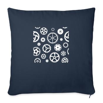 Various Gears - Throw Pillow Cover 17.5” x 17.5” - navy - Front