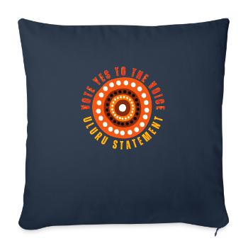 Vote Yes To The Voice - Throw Pillow Cover 17.5” x 17.5” - navy - Front