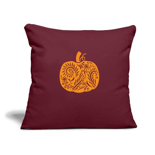 Pasliy Pumpkin Tee Orange - Throw Pillow Cover 17.5” x 17.5”