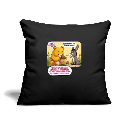 Honey Bear - Fire Tyrants - Throw Pillow Cover 17.5” x 17.5”