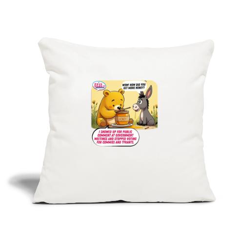 Honey Bear - Fire Tyrants - Throw Pillow Cover 17.5” x 17.5”