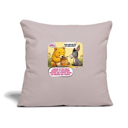 Honey Bear - Fire Tyrants - Throw Pillow Cover 17.5” x 17.5”