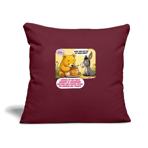 Honey Bear - Fire Tyrants - Throw Pillow Cover 17.5” x 17.5”
