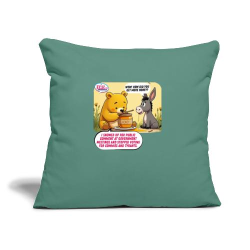 Honey Bear - Fire Tyrants - Throw Pillow Cover 17.5” x 17.5”