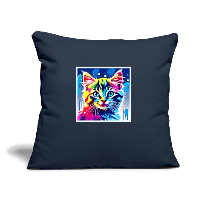 Vibrant Neon Kitty Art