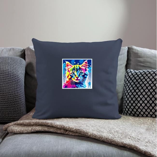 Vibrant Neon Kitty Art