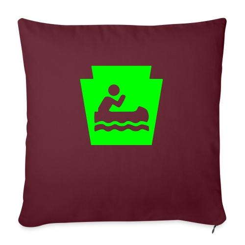 Pennsylvania Keystone Boater PA - Throw Pillow Cover 17.5” x 17.5”