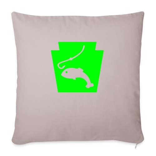 Pennsylvania Fishing Keystone PA - Throw Pillow Cover 17.5” x 17.5”