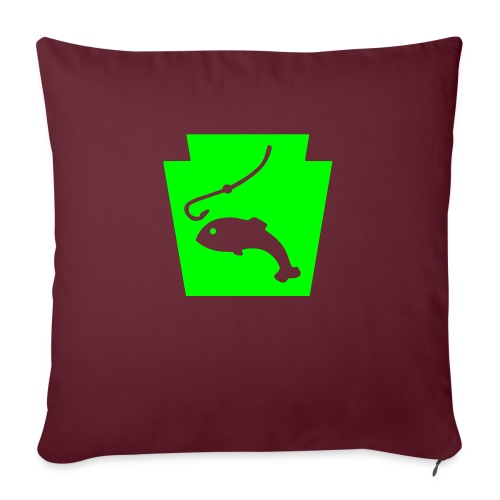 Pennsylvania Fishing Keystone PA - Throw Pillow Cover 17.5” x 17.5”