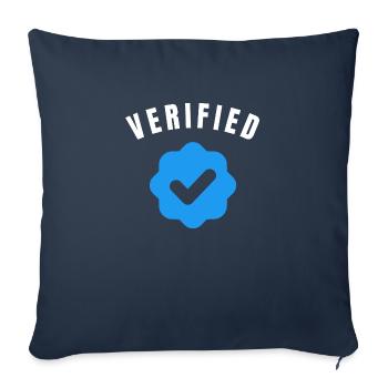 Appreciated Feedback Verified Tweet - Throw Pillow Cover 17.5” x 17.5” - navy - Front