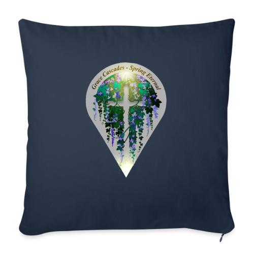 Easter Grace Cascades Vine T Shirt, Renewal Gift - Throw Pillow Cover 17.5” x 17.5”