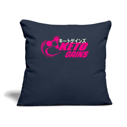 Ketogains Vector - Throw Pillow Cover 17.5” x 17.5”