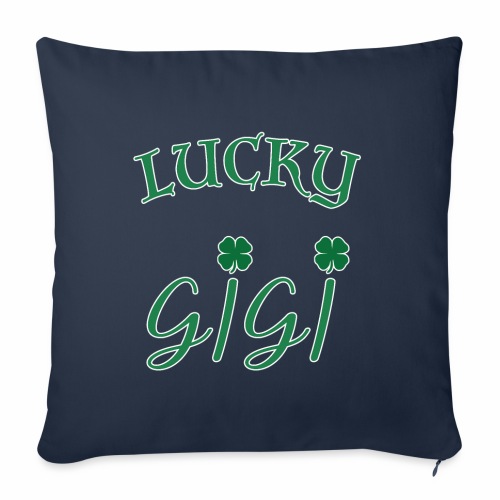 Lucky Gigi St Patrick Day Grandma Shamrock gift. - Throw Pillow Cover 17.5” x 17.5”