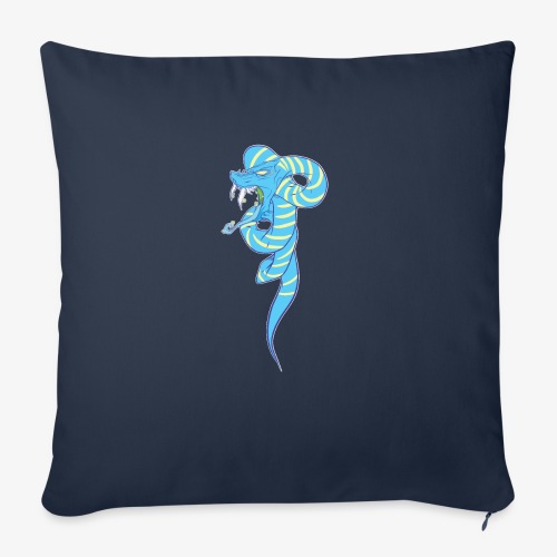 Serpent blue - Throw Pillow Cover 17.5” x 17.5”