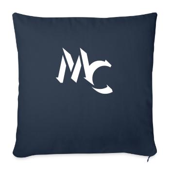 MC LOGO - Throw Pillow Cover 17.5” x 17.5” - navy - Front