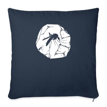 Dino Mosquito - Throw Pillow Cover 17.5” x 17.5” - navy - Front