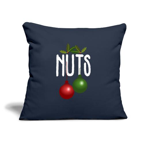 Chest Nuts Matching Chestnuts Funny Christmas - Throw Pillow Cover 17.5” x 17.5”