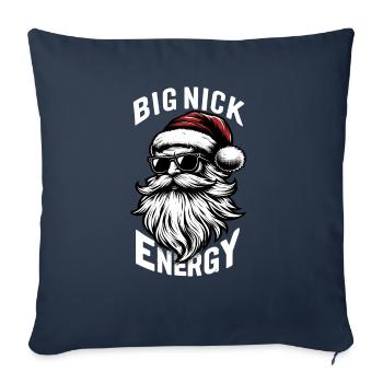 Big Nick Engergy - Throw Pillow Cover 17.5” x 17.5” - navy - Front