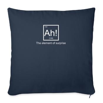 Ah The element of surprise - Throw Pillow Cover 17.5” x 17.5” - navy - Front