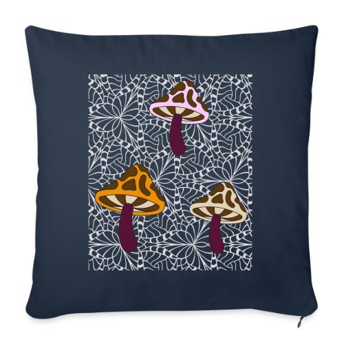 Fall Season Mushroom Designs - Throw Pillow Cover 17.5” x 17.5”