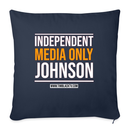 independent media only johnson - Throw Pillow Cover 17.5” x 17.5”