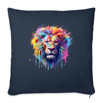 King of the Jungle - Throw Pillow Cover 17.5” x 17.5” - navy - Front